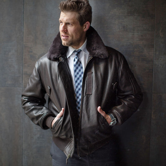 B-15 Leather Flight Jacket Z27H02