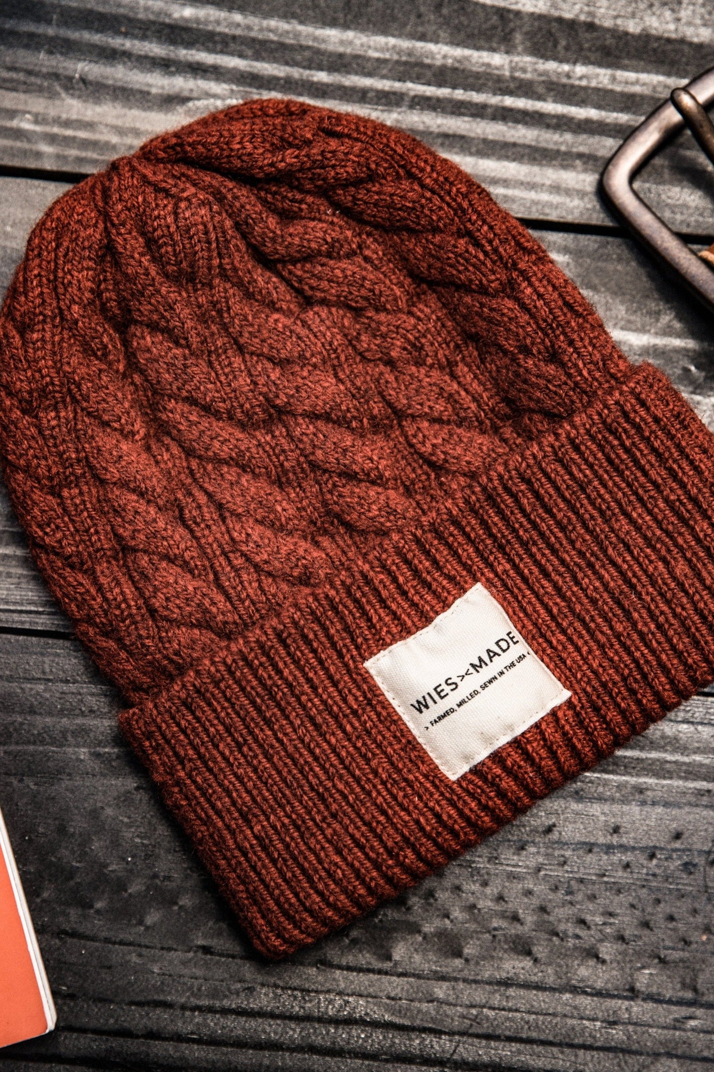 Wool Beanie | 100% American Made - Pomegranate