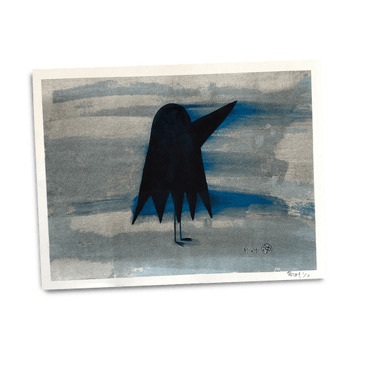 Billy Martin Water Illies Risograph Print - Bird