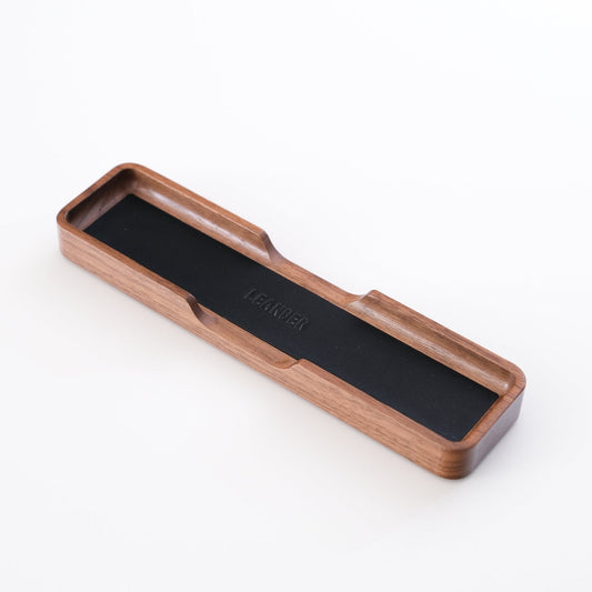 Walnut and Leather Pen Holder