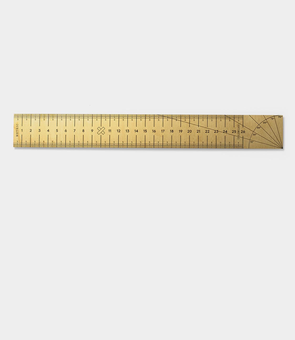 Measure Twice 12 inch Solid Brass Ruler
