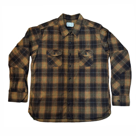 Tobacco Sunburst Japanese Cotton Flannel Dustbowl Work shirt