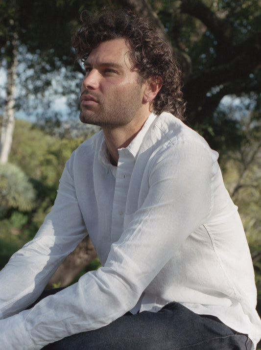 Gitman Vintage - White Linen Classic Button Down