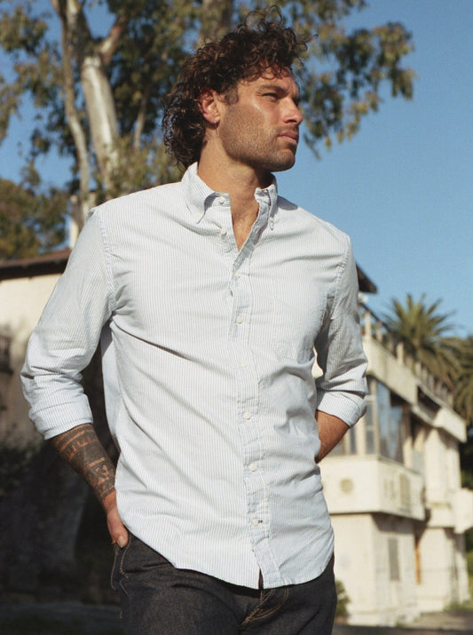 Gitman Vintage - Blue Stripe Oxford