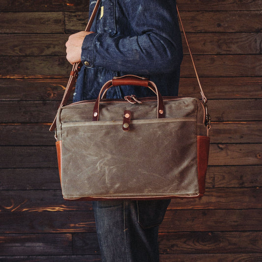 Courier Briefcase - Field Tan