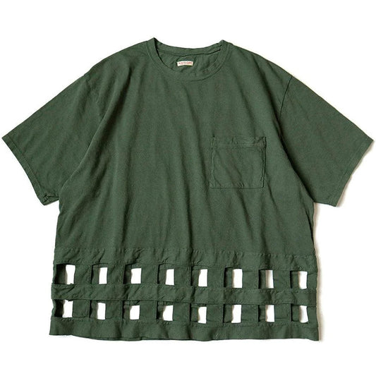 20 / -Jersey WINDOWPANE T-Shirt 'Green'