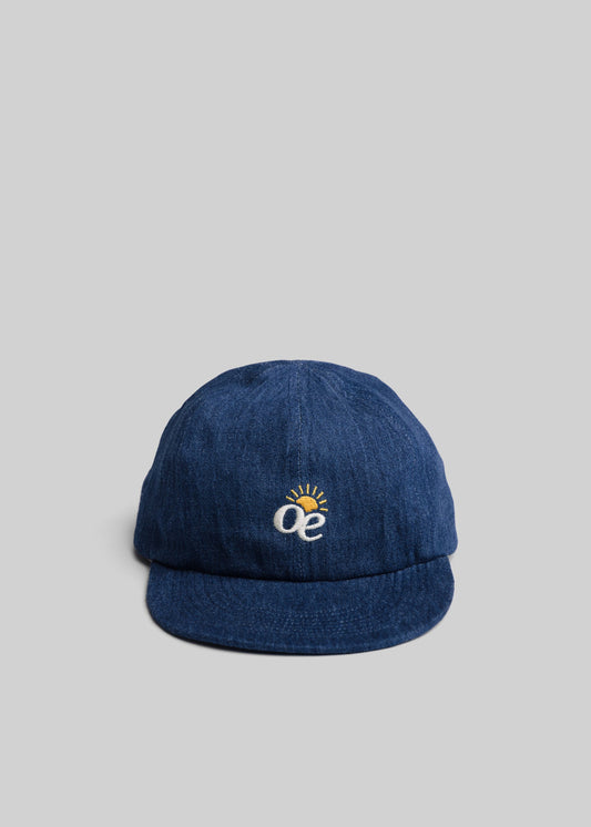 Long Bill Cap in Hemp Denim