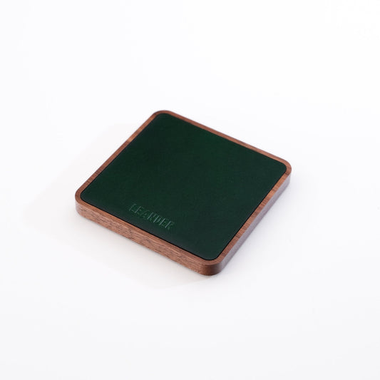Emerald Leather Coaster