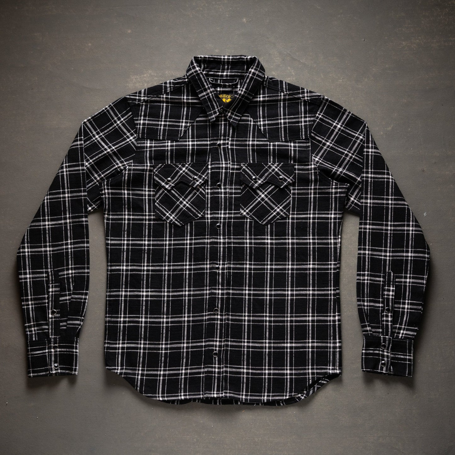 Sawtooth Shirt 8oz Japanese Slub Flannel - Black