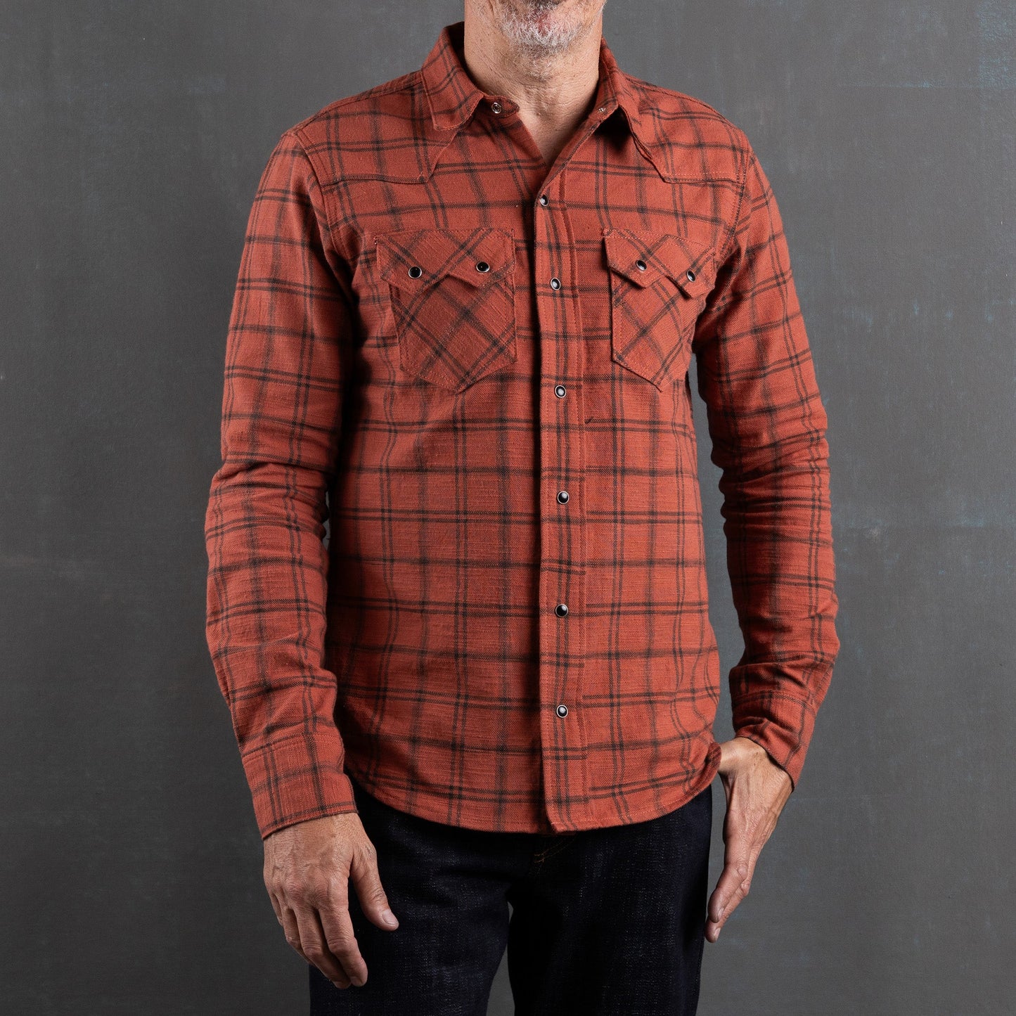 Sawtooth Shirt 8oz Japanese Slub Flannel - Rust
