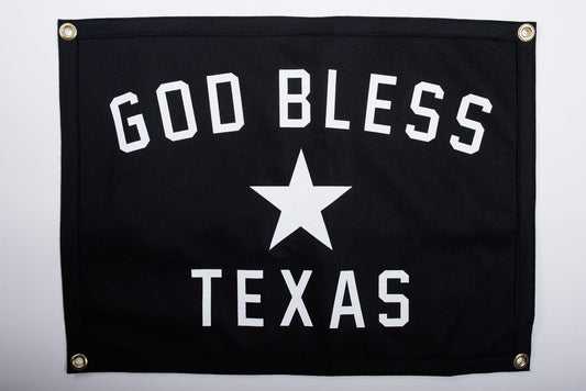 Banner | God Bless Texas | Oxford Pennant x Manready Mercantile