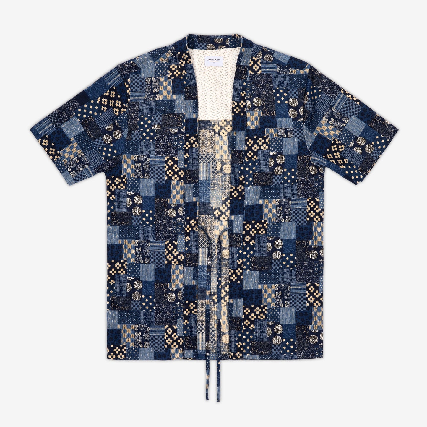 Haori Jacket - Deep Indigo Boro Print