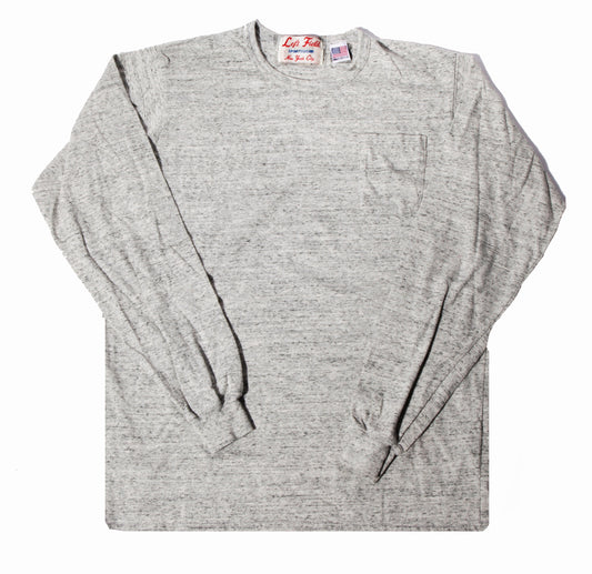 Long Sleeve Heather Grey Pocket Tee