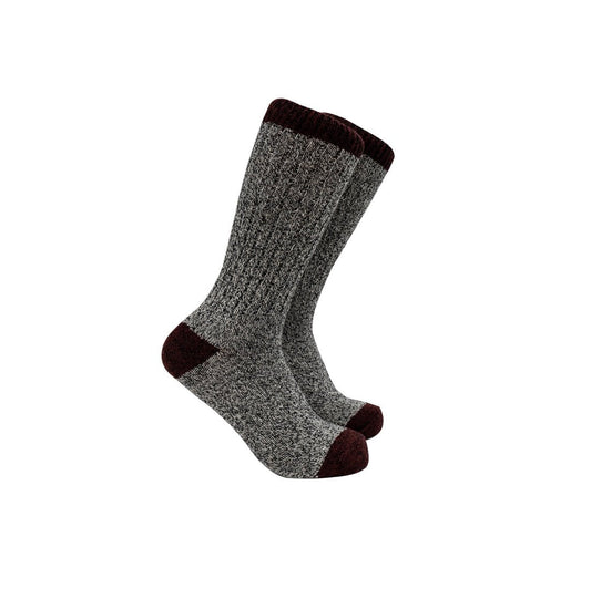 HELM Cabin Socks - Grey + Red