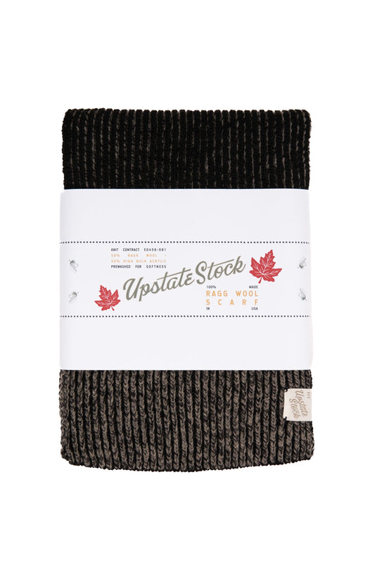 Charcoal Melange Ragg Wool Scarf