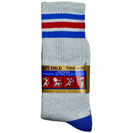 Grey Striped Bamboo Tube Socks