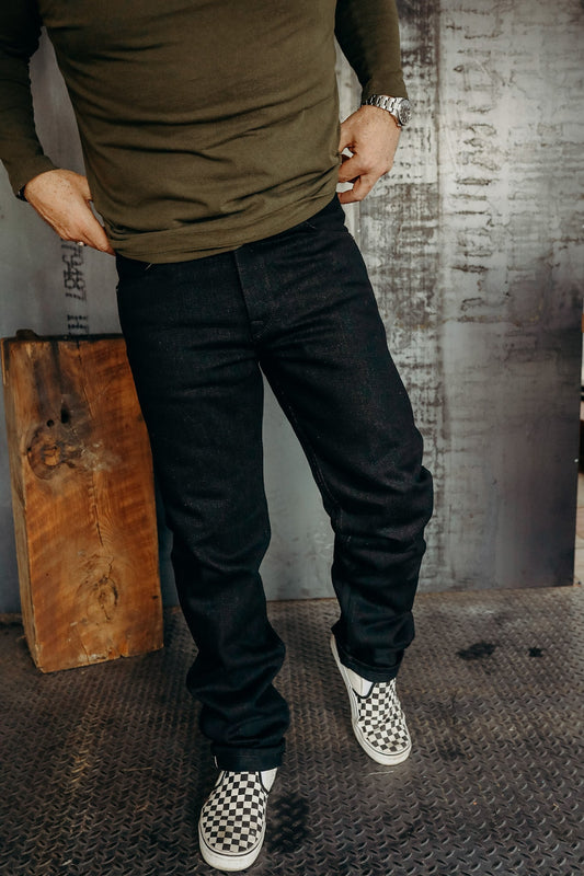 Wilkes Western Cut- 17oz black slub