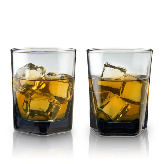 Double Smoked Old Fashioned Crystal Tumblers | Viski