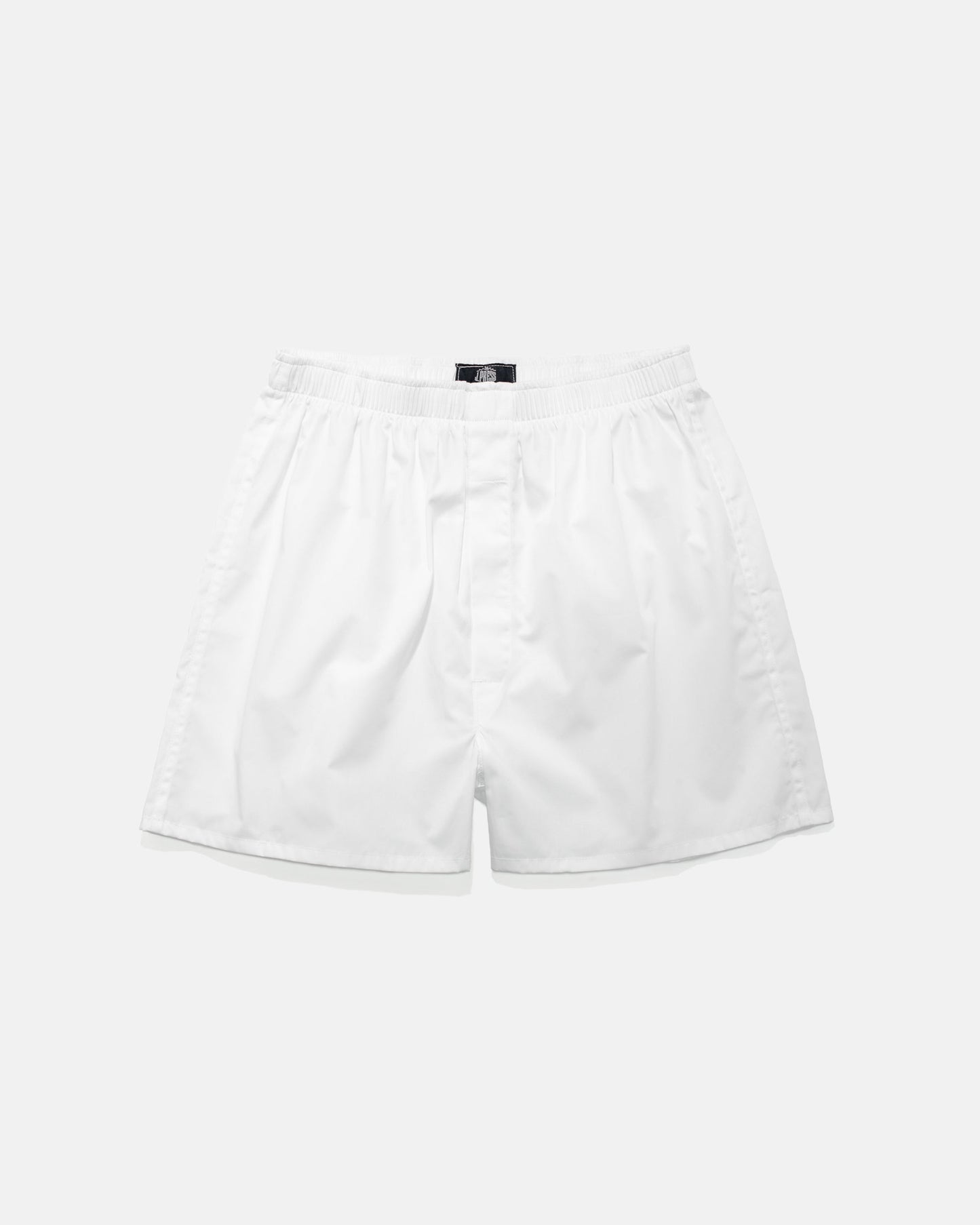 WHITE BROADCLOTH BOXERS