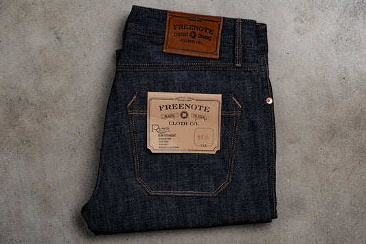 Rios Slim Straight | 14 oz. Blue | Freenote Cloth