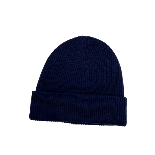 Merino Wool / Cashmere Beanie - Navy