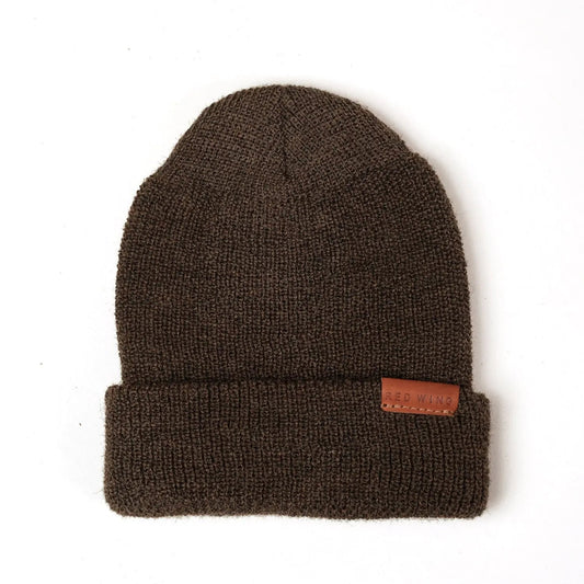 Merino Wool Knit Cap 97496 Brown Heather