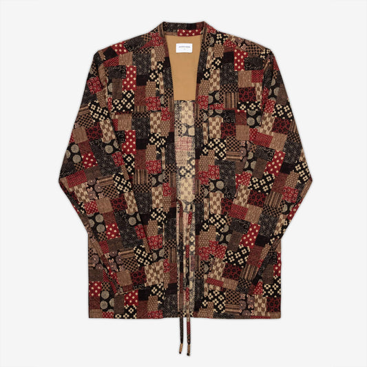 Noragi Jacket - Red Boro Print
