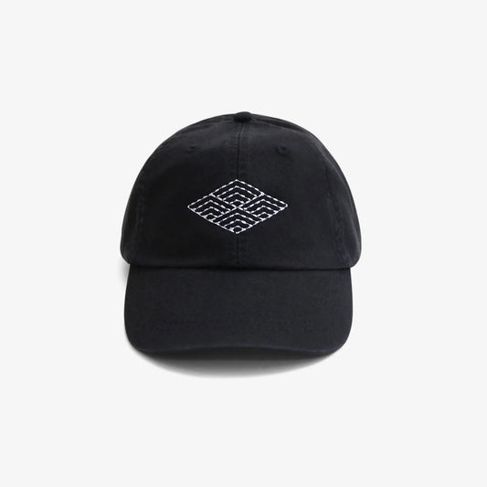 Sashiko Diamond Hat - Black