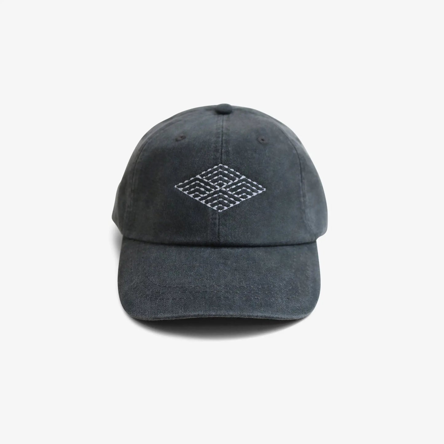 Sashiko Diamond Hat - Charcoal