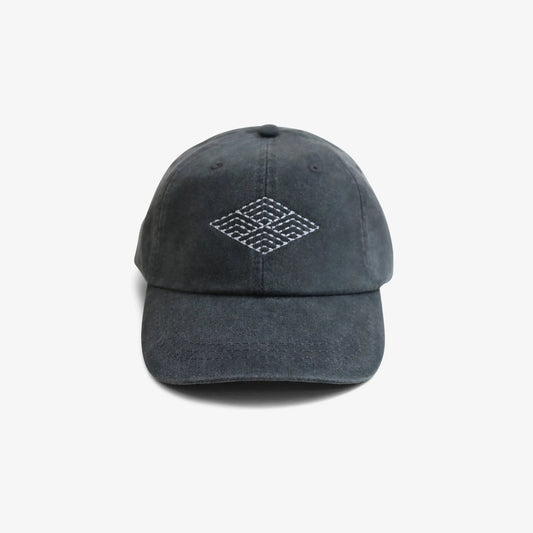 Sashiko Diamond Hat - Charcoal