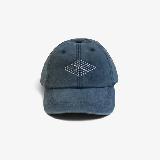 Sashiko Diamond Hat - Denim