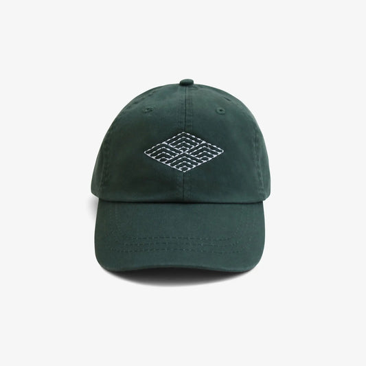 Sashiko Diamond Hat - Forest