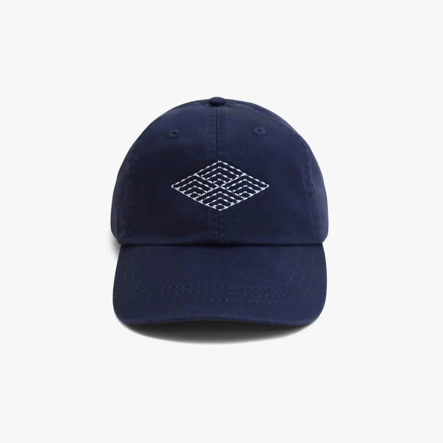 Sashiko Diamond Hat - Navy
