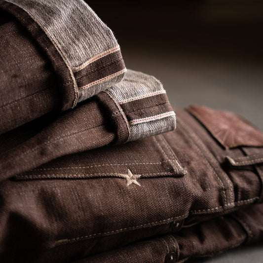 PRE ORDER: 14oz Brown Bear Selvage Denim