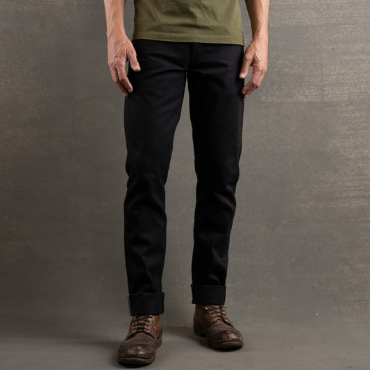 Slim Straight 14oz Onyx Double Black Selvage Denim