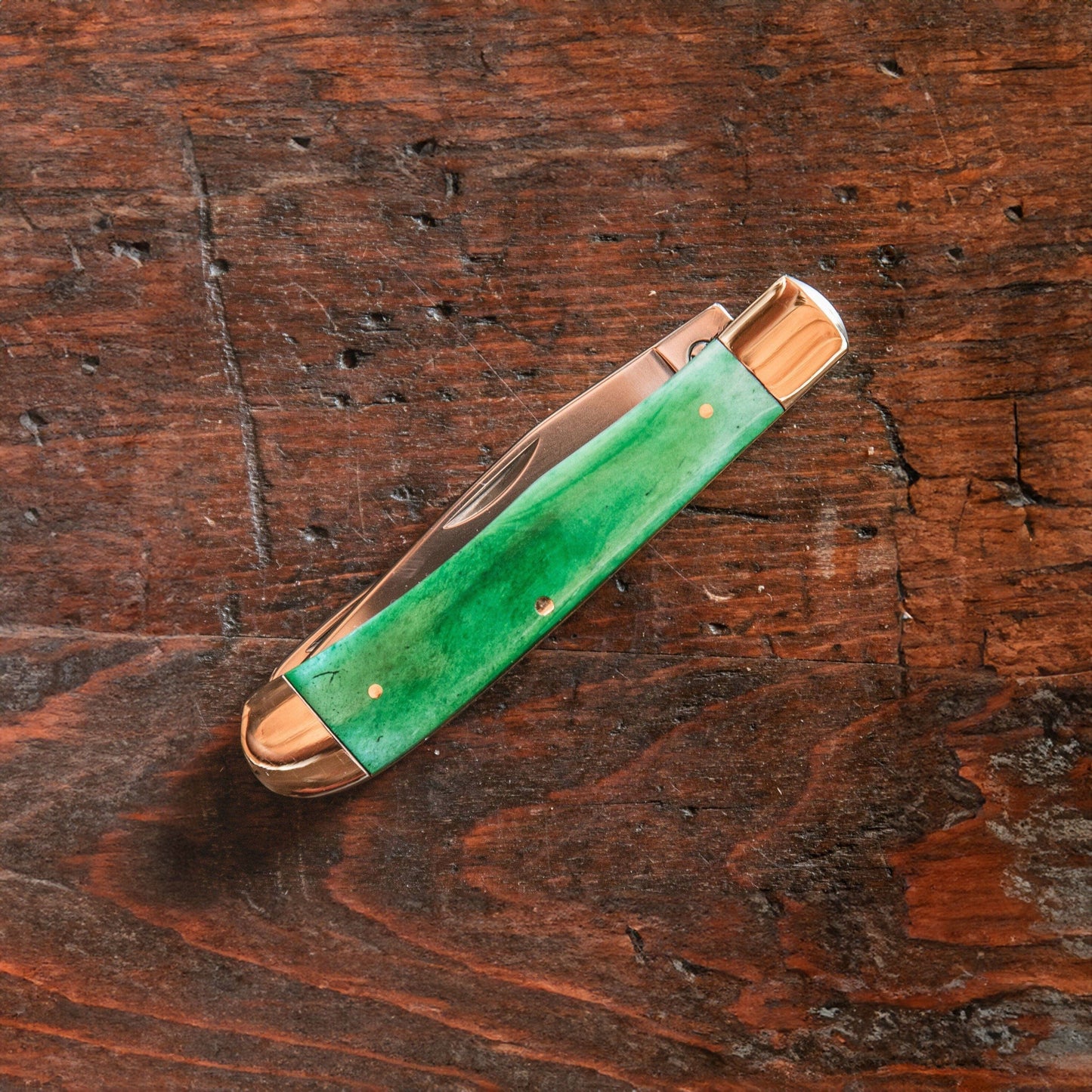 Trapper Knife - Green Bone