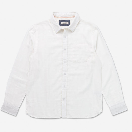Double Gauze L/S Tailored Shirt | Chalk | Ace Rivington